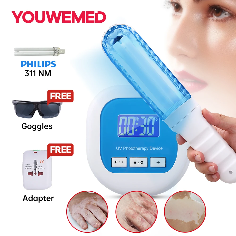 

YOUWEMD 311NM UVB Phototherapy Lamp Device for Vitiligo With Timer Treatment UV NarrowBand Ultraviolet Light Therapy Psoriasis