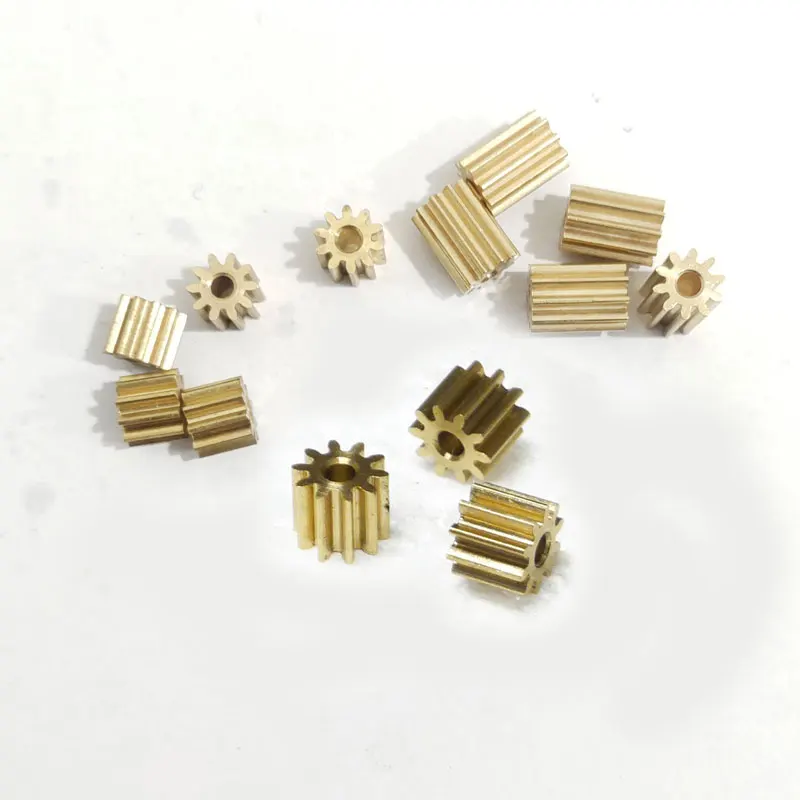10T 0.8M Copper Gear OD=9.5mm Thickness=8mm 10 Teeth Brass Pinion Hole 3/3.17/4/5mm 103A 104A 105A