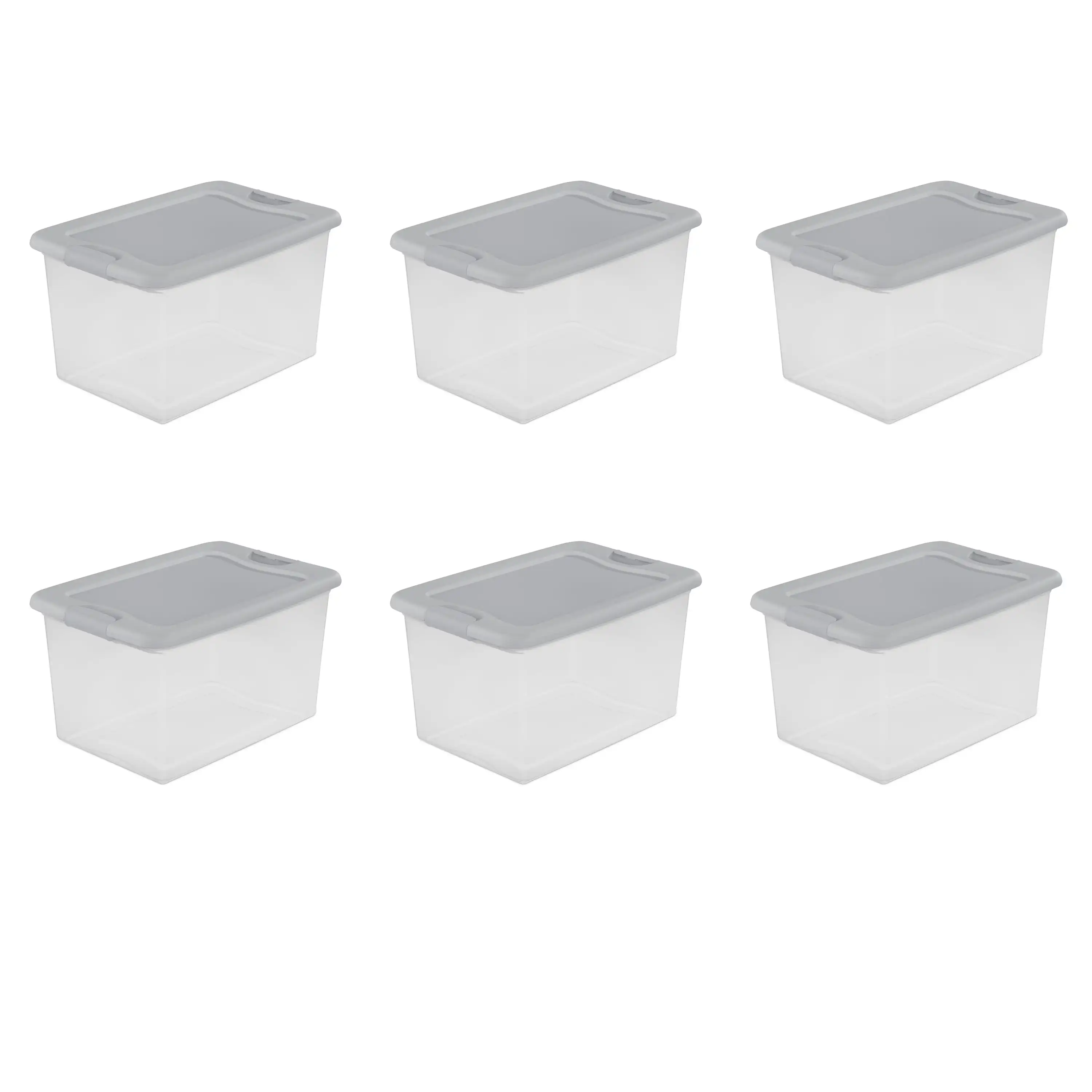 Sterilite 64 qt Latching Box White Set of 6