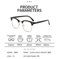 Lunettes rétro Anti-lumière bleue pour hommes et femmes, demi-monture classique Vintage, blocage de la lumière bleue, lunettes d'ordinateur, accessoire 5