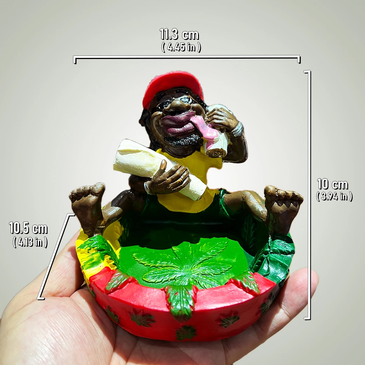 Cigarettes Ashtray 1PC resin ashtray unique Jamaican style craft ornaments tabletop cabinet decoration