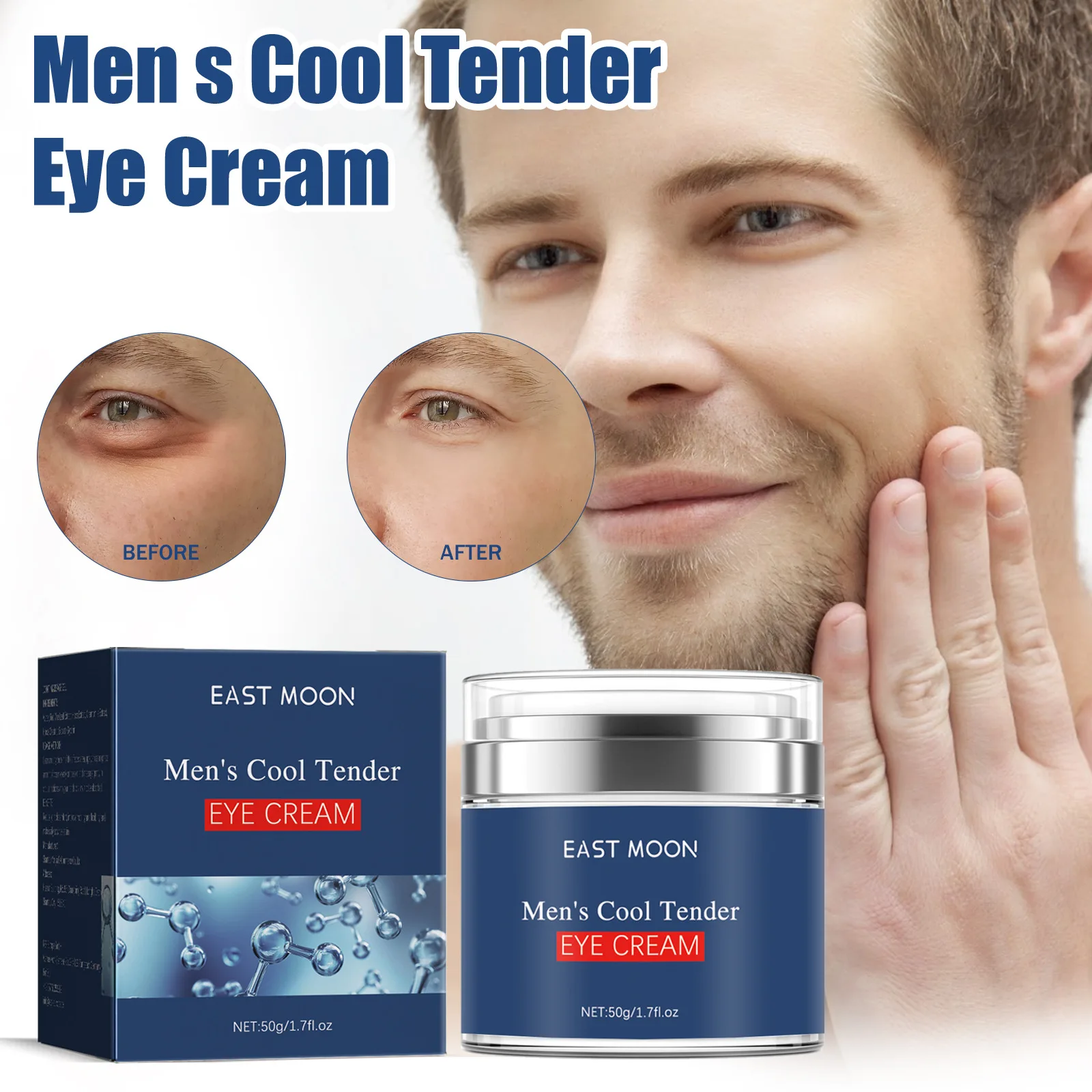 

East Moon Men's Whitening Facial Cream Anti-Aging Fading Wrinkle Hydrating Refreshing Moisturizing Skin Anti-Wrinkle Cream