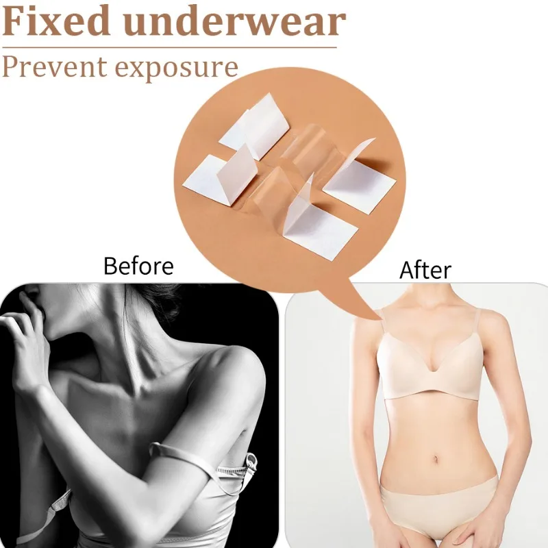 Women Bra Strip Underwear Light Transparent Stickers Shirt Cuff Convenient Sweatproof Patch Female Strong Adhesive Lingerie Tape