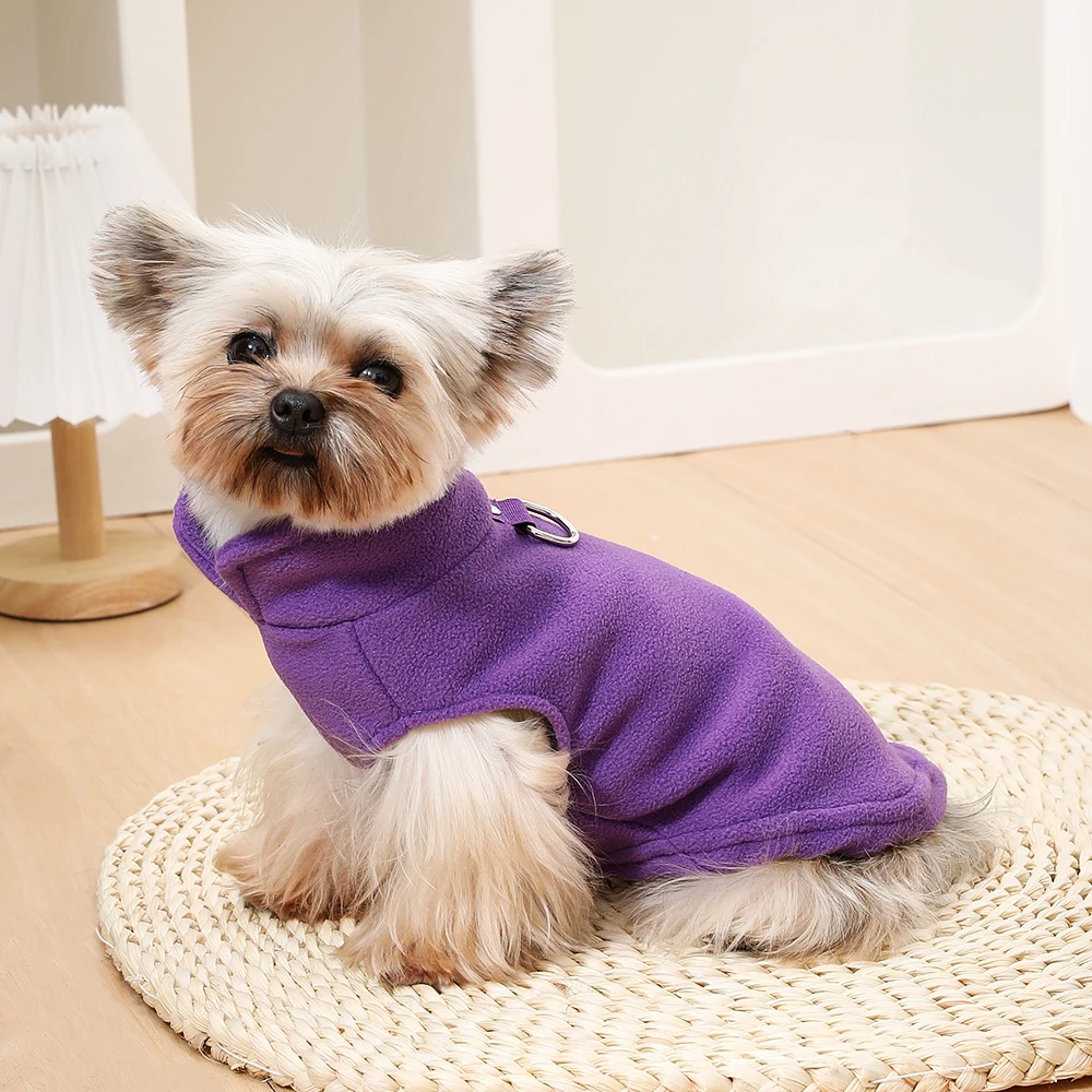 Warm Fleece Dog Clothes For Small Medium Dogs Cat Autumn