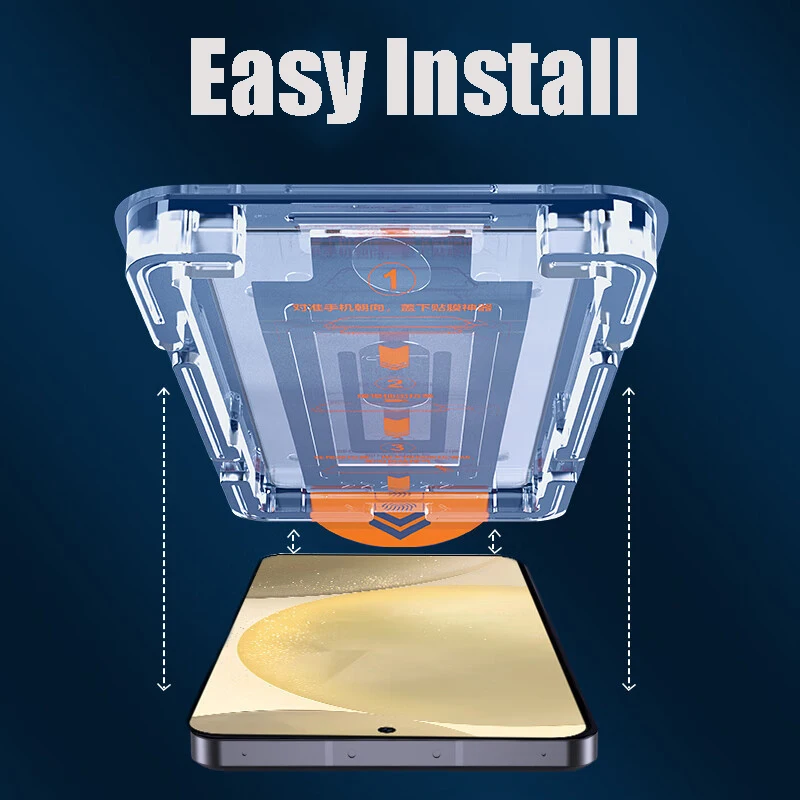 Oleophobic Coating Dust-Free Easy Install Screen Protector - Premium Tempered Glass (1-3 Pack)