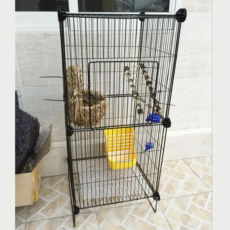

DIY Pet House Foldable Pet Playpen Iron Fence Puppy Kennel For Exercise Training Puppy Kitten Space RabbitsGuinea PigHedgehog