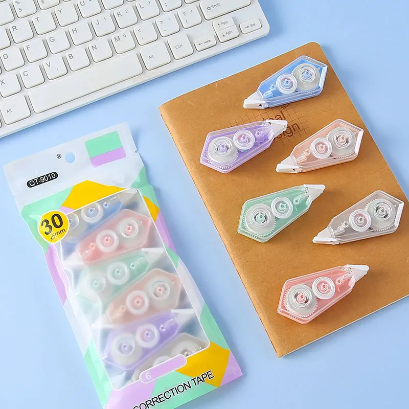 6 packs Mini Correction Tape Morandi Color For School And Home Children Students