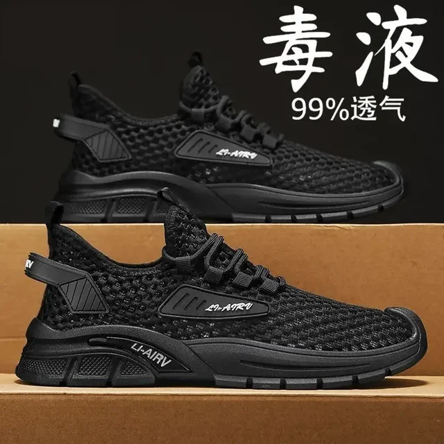 Men Shoes Casual Sport Sneakers Breathable Summer Slip on Running Tennis Shoes Gym Training Fashion Shoes Outdoor Walking Flats 5