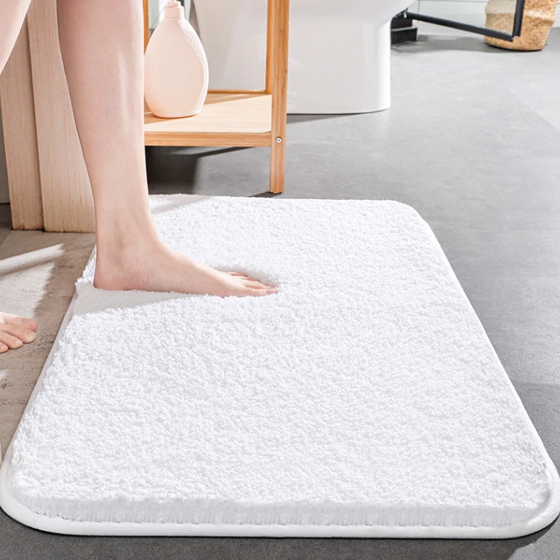 BathMatSuperThickFluffFiberBathroomCarpetSoftPlushAbsorb
