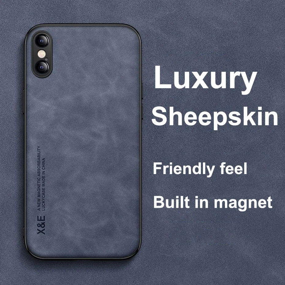 Premium Luxury Genuine Leather Magnetic Phone Case - Soft Shell Design