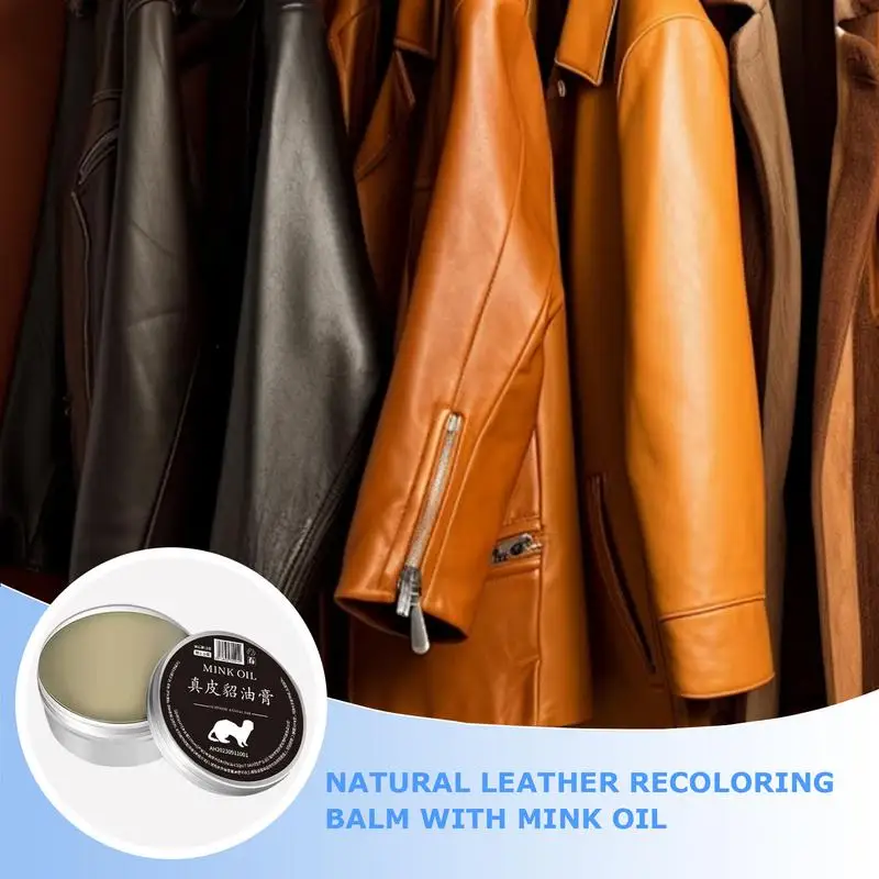 Leather Cleaning Cream Mink Oil Leather Care Balm for Boot Bags Furniture Restoring Refurbishing Maintenance leather repair gel leather repair kit leather cleaner shoe cleaning cream
