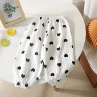2024 Spring Summer New Style Baby Pants Korean Edition Cotton Casual Loose Floral Print Pants Boys And Girls Lantern Trousers 3