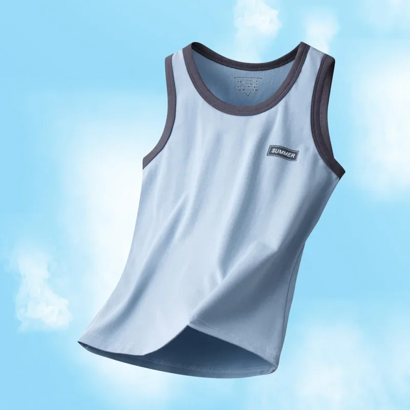 Girls Boys Sleeveless Vest Letter Tank Tops Teenagers Camisole School Student Underwear Summer