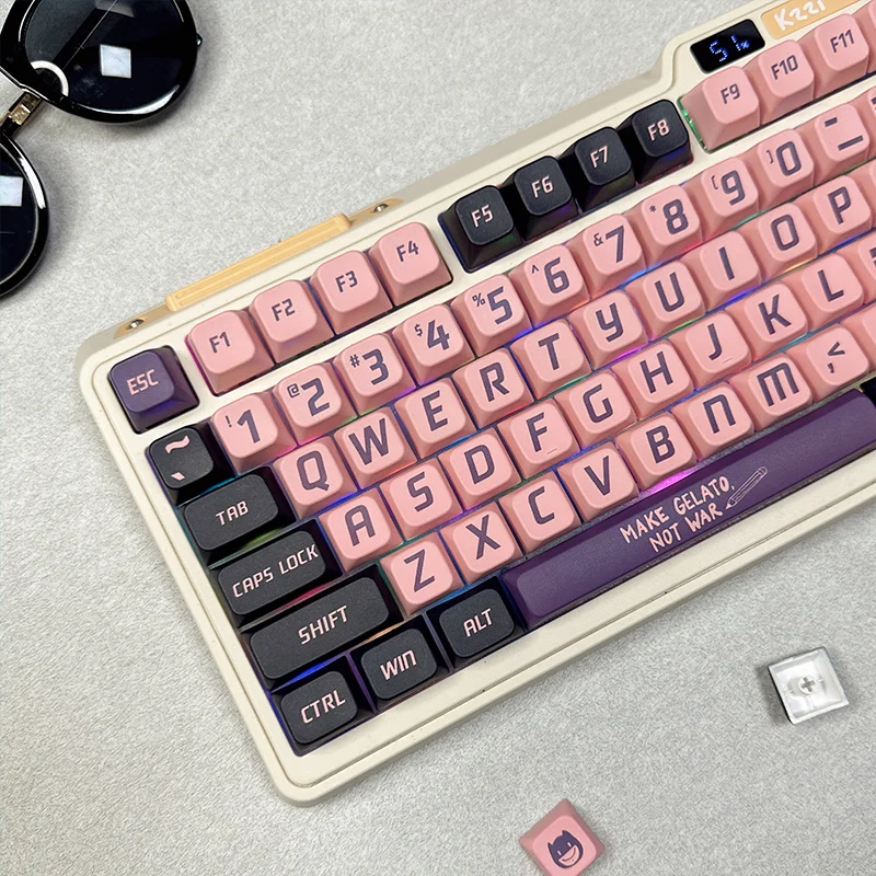 

GMK Black Powder Party MDA Height Keycap PBT Key Caps Five Sides Sublimation for MX CHERRY Mechanical Keyboard Custom Keycaps