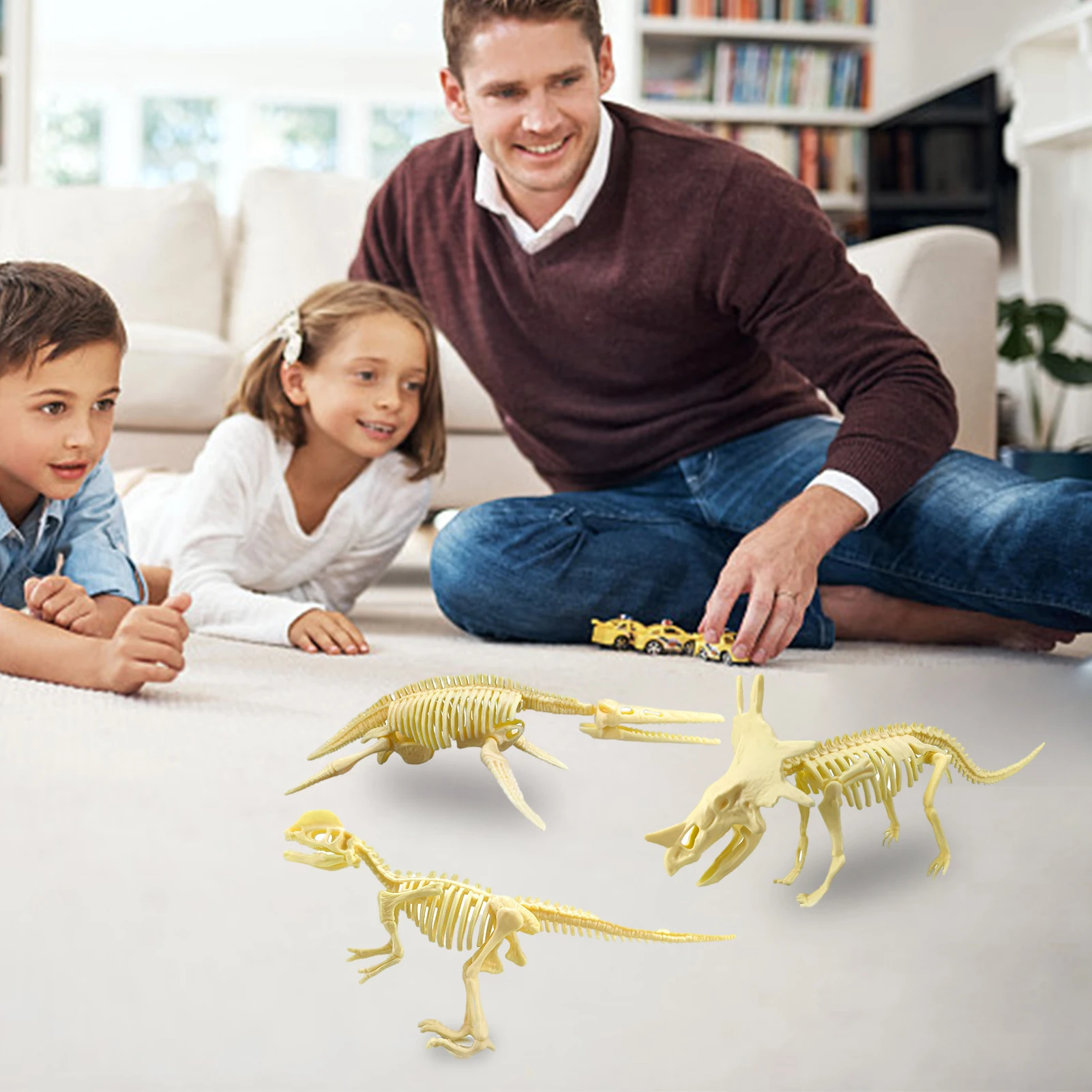 3D Skeleton Dinosaur Hands Craft 7 Pieces DIY Dinosaur Bone 3D Puzzles for Adults Dinosaurs Skeleton Model Puzzles STEM Toys 2