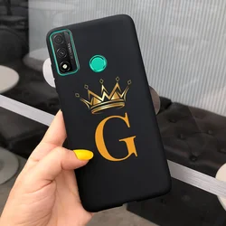 Luxury Letter Soft Silicone Phone Case - Elegant Protection for Huawei P Smart 2020 (Gold)