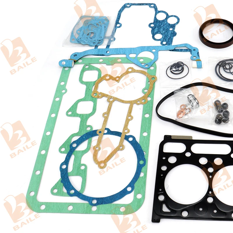 thumbnail interactive-video image 1 of High Quality V2203 Engine Repair Parts V2203 Full Gasket Kit V2403 Cylinder Head Gasket Metal Gasket For Kubota 1 of 11