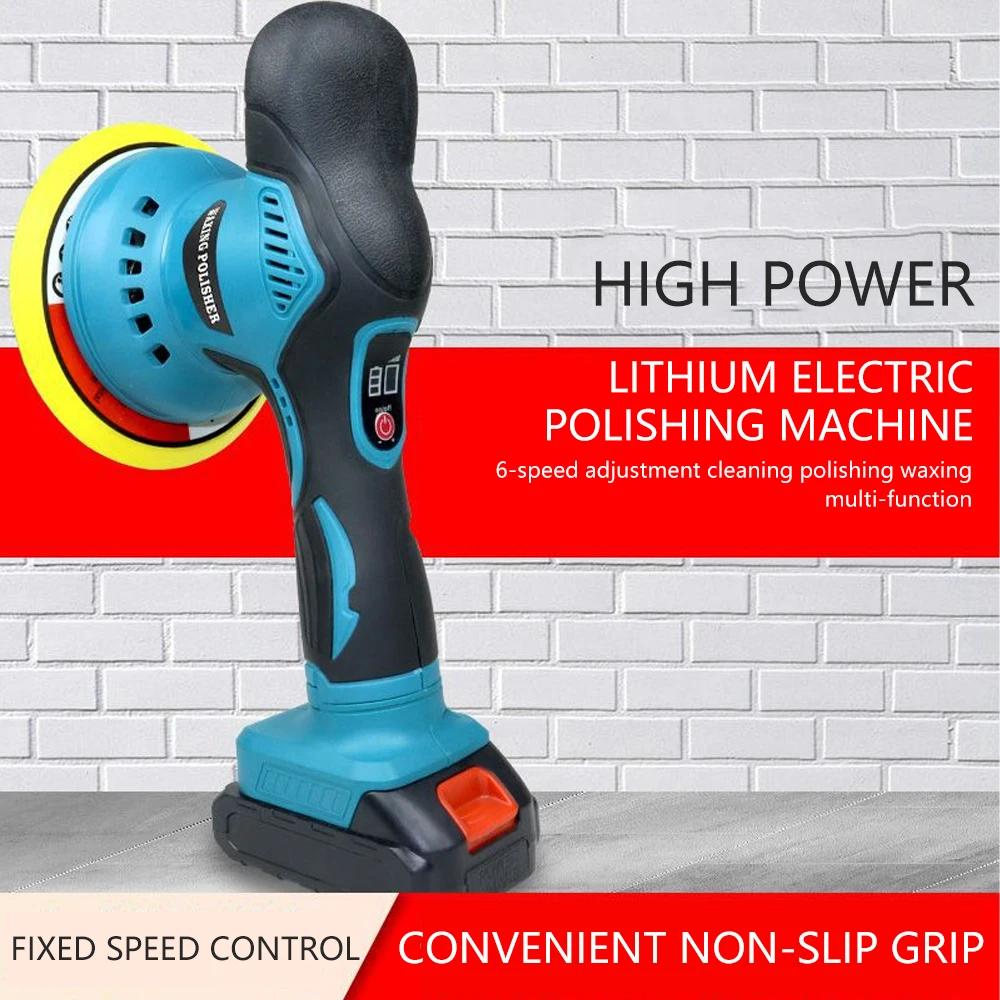 Electric Car Polisher 5500RPM 6 Gears Cordless Auto Polishing Wax Machine Car Repair Tools Set For Makita 21V Battery