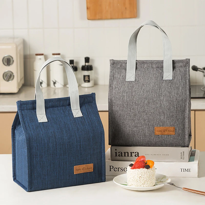 

New Lunch Bag New Thermal Insulated Lunch Box Tote Cooler Handbag Bento Pouch Dinner Container School Food Storage Bags
