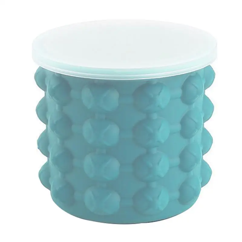 Silicone Ice Cube Maker Ice Cube Mold Tray Portable Bucket Wine Cooler Beer Cabinet Kitchen Tools Drinking Whiskey Freeze