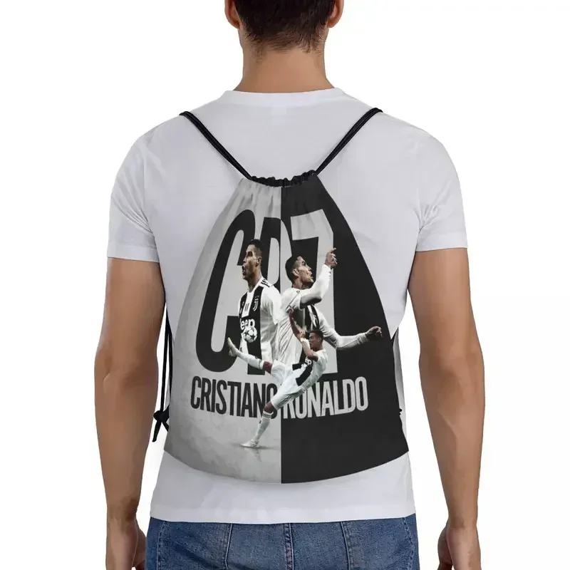 Ronaldo Drawstring Backpack Sports Gym Sackpack String Bags for Hiking