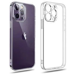 Transparent Lens Protection Silicone Phone Case with Clear Back Cover for iPhone SE 3 2022 (Transparent)