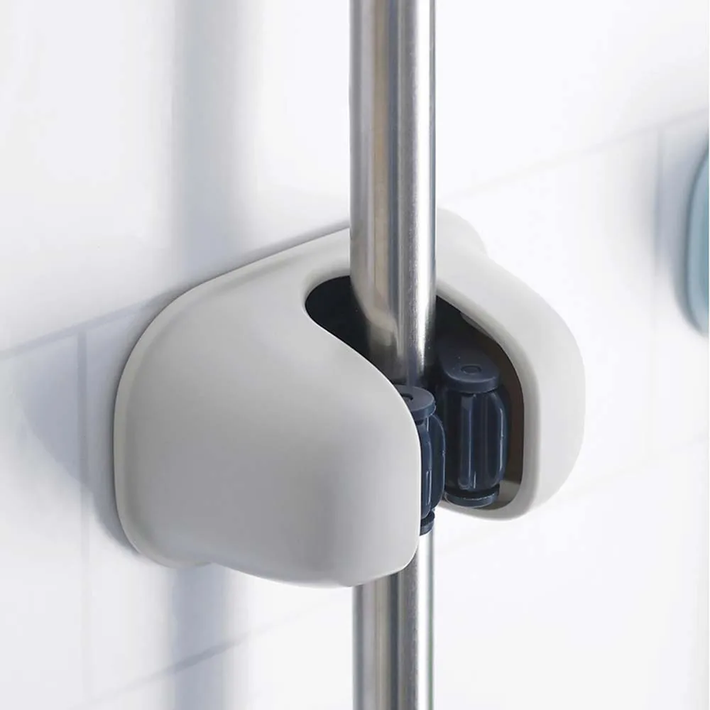 Mop Holder Free Punch Mop Clip Hook Bathroom Viscose Wall-mounted Broom Card Holder Bathroom Suction Rack Shelves