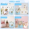 Wood Baby Shower Crate Closet Large Capacity Easy to Install Shower Party Basket with Handle Smooth Baby Clothes Rack for Babies 5