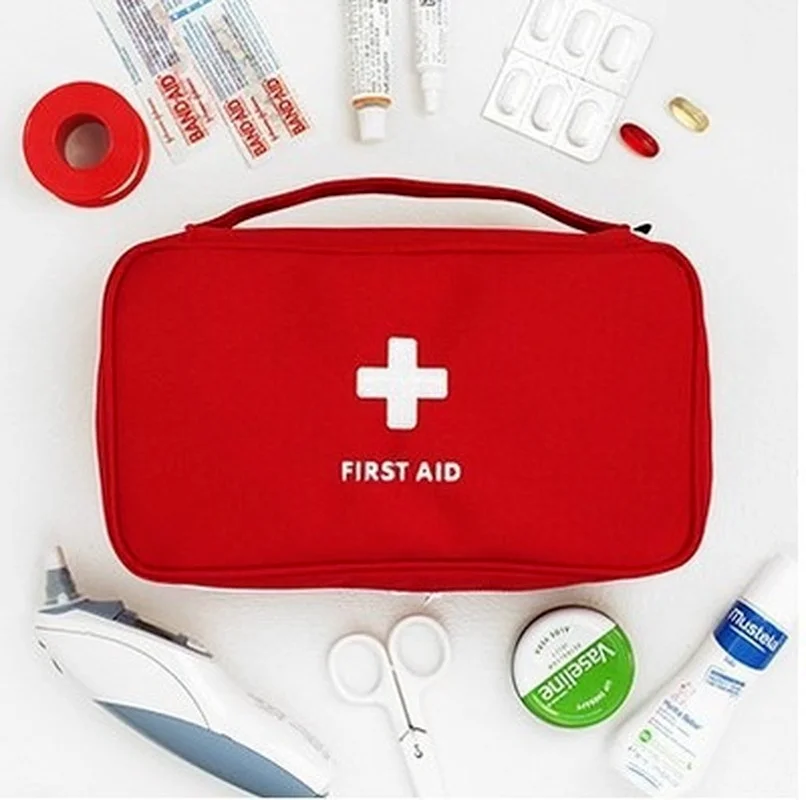 Storage bag Portable Medicine Bag First Aid Kit Medical Emergency Kits Organizer Oxford Cloth Outdoor Household Medicine Pill Storage Bag