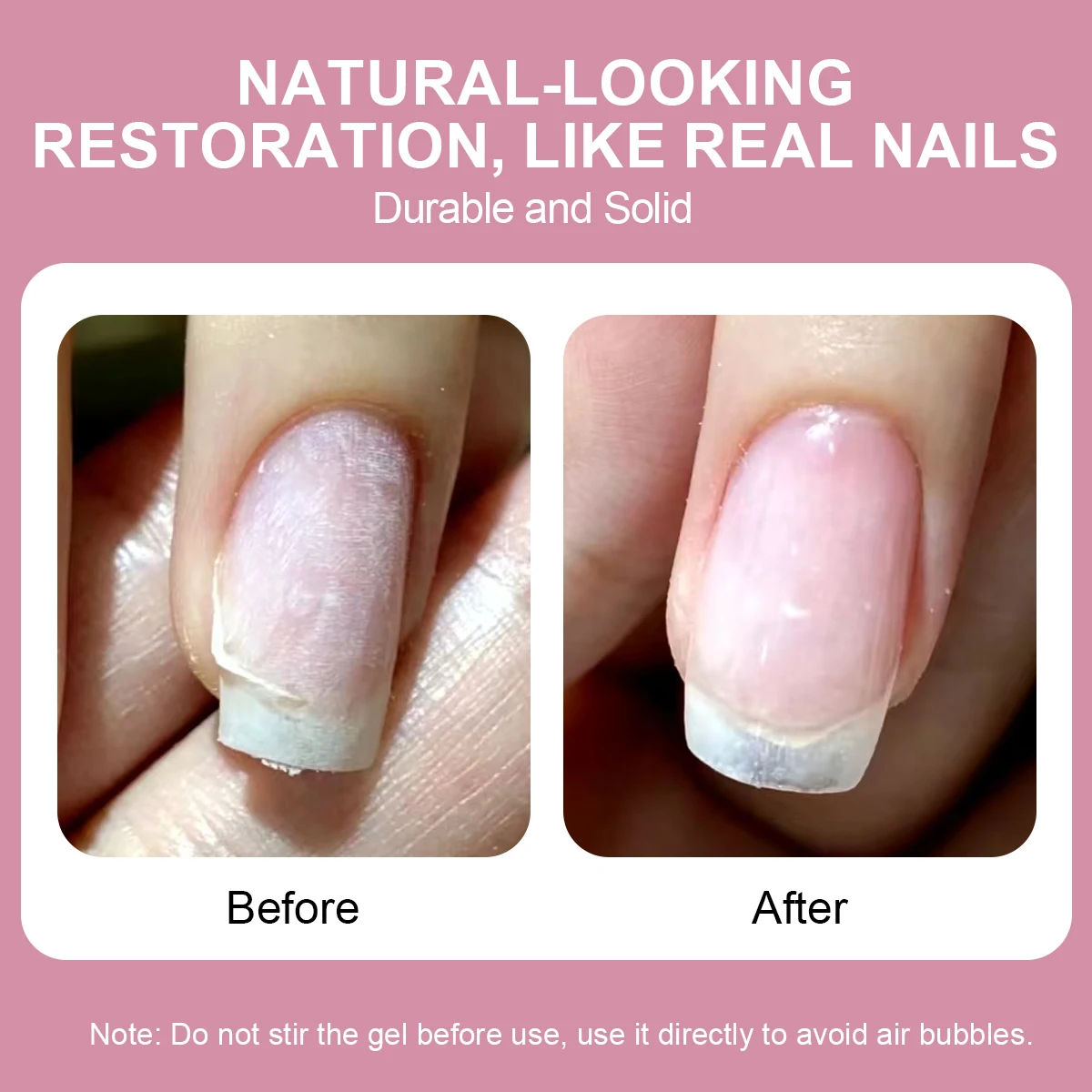 Nail Extension Fibers Gel Set Quick Nail Repair Constructed Adhesive Nail Care, Nail Fiber Rubber Base Gel Lasting Manicure Tool 4