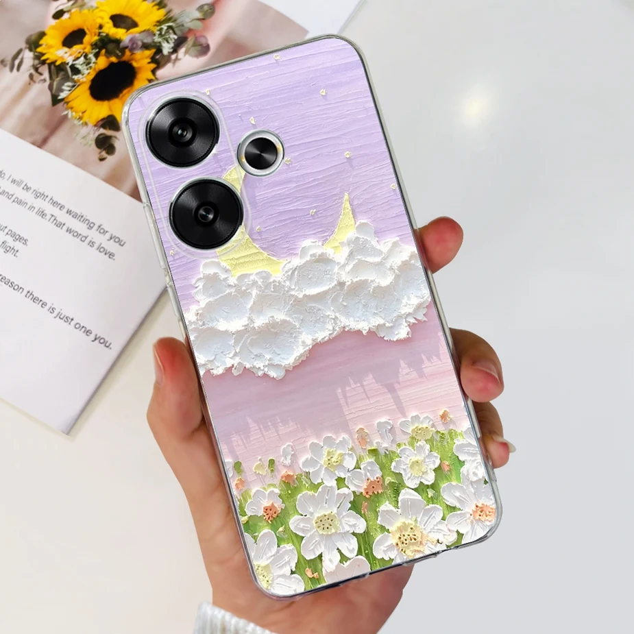 Cute Painted Soft Silicone Phone Case Cover