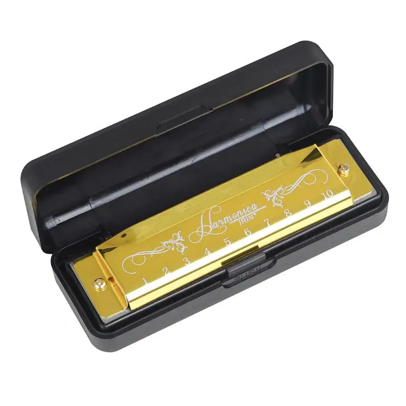 1PC Red Silver Black ABS Environmentally 10 Hole 20 Tone Harmonica Colorful C Key Harmonica Woodwind Instrument Plastic Parts