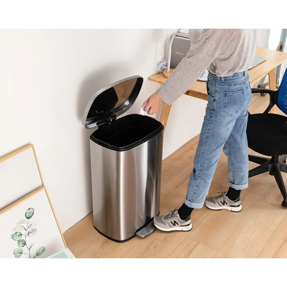 13-Gallon Stainless Step Trash 6