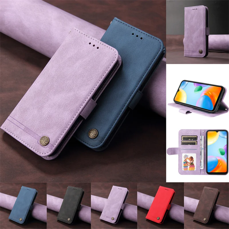 Luxury Skin Feel Capa In Pelle Per Oppo A38 A38 A 38 A18 A18 A 18 4G Cph2579 Cover Card Slot Wallet Protect Custodia Per Cellulare
