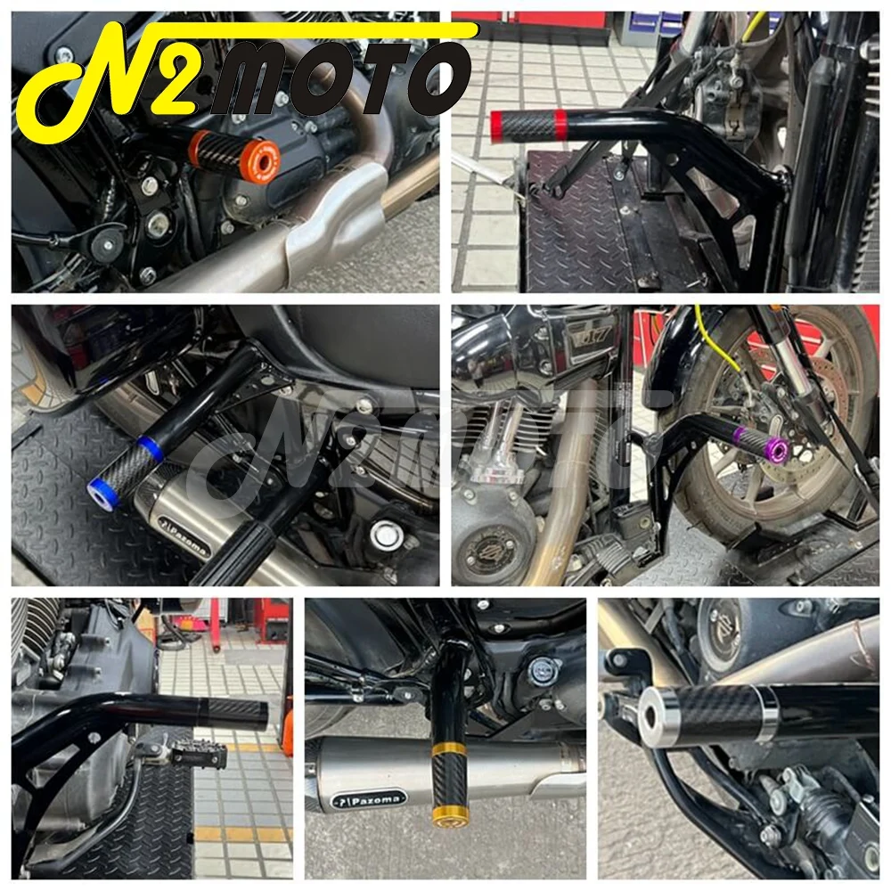 Harley Touring Road Glide Sportster Softail 1 1/4 엔진 범퍼 엔드 슬라이더 용 Pazoma 하이웨이 페그 오토바이 크래시 바 슬라이더