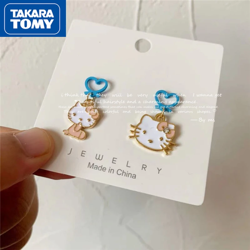 Takara Tomy Ladies Hello Kitty Diamond Sweet And Light Earrings Girls
