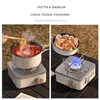 Outdoor Mini Square Stove Portable Folding Gas Stove Card Camping Cookware Ultra Light Travel Cookware Hiking Equipment 1