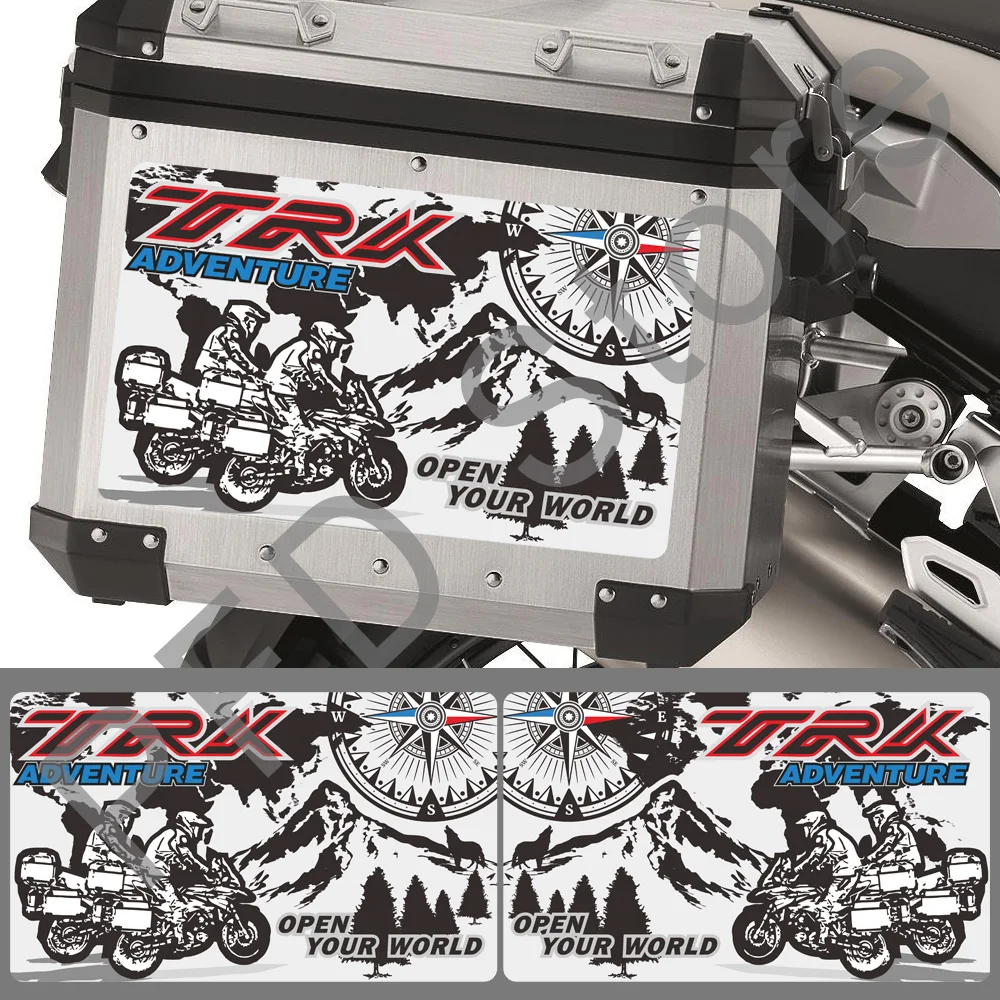 For Benelli TRK502 TRK 502 X TRK521 ADV Adventure Motorcycle Stickers Decals Tail Top Side Box Cases Panniers Luggage Aluminium