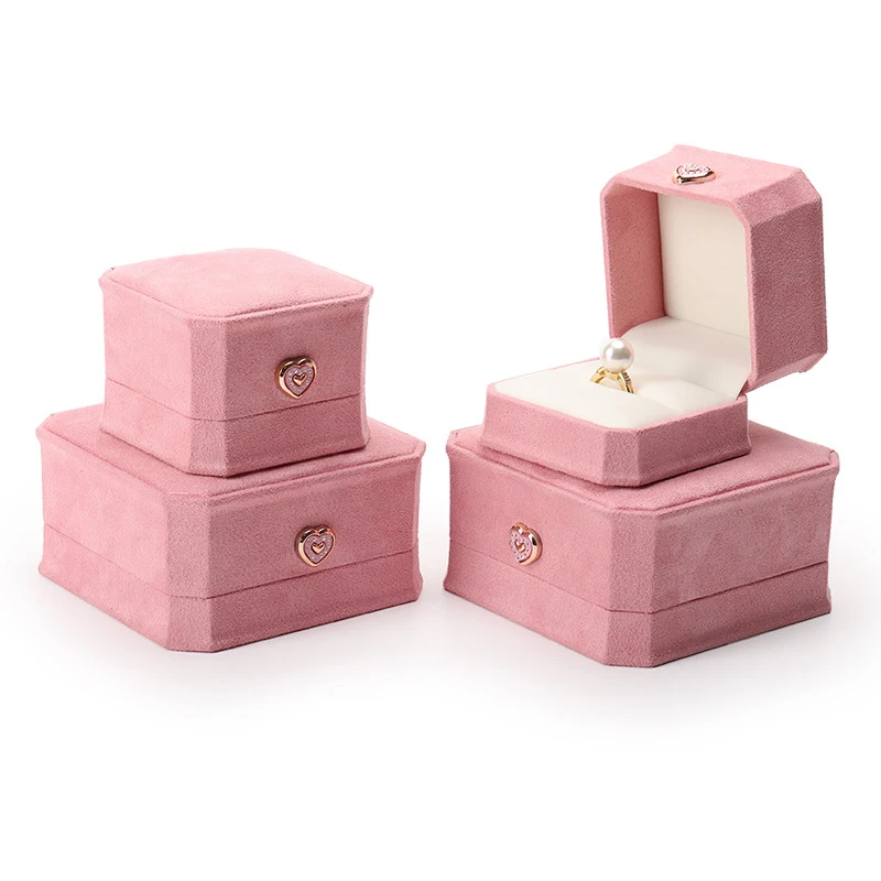 

Pink Gift Packaging Boxes Caixinha De Joias Ring Bracelet Holder Small Jewelry Organizer Earring Necklace Storage Case
