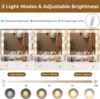 Vanity Desk with Mirror and Lights, Makeup Vanity with Lights & Charging Station, Makeup Desk with 5 Drawers & Storage Shelves 2