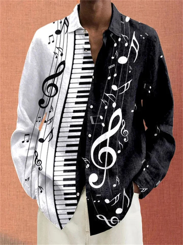 Camicia Vintage da Uomo Camicie a Manica Corta della Serie Music Instrument Moda Chitarra retrò Serie Musica Strumento 3D Stampato T Shirt Top Camicetta da Spiaggia Casual con Bottone Regolare Estivo