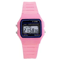 Luxury TOP Brand Ladies Watch Harajuku Silicone WR F91W LED Electronic Waterproof Multifunction Square Digital Watches For Women 2