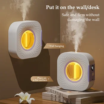Smart Aroma Diffuser Air Purifier Digital Display Plant Essential Oils 4 Gears Wall Mount Tabletop USB Charging Living Room 1