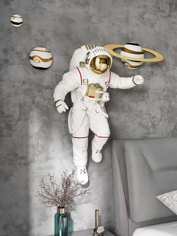 Nordic Astronaut Statues Wall Decor Living Room TV Background Wall Decoration Pendant Hotel Children's Room Bedroom Decorations 6