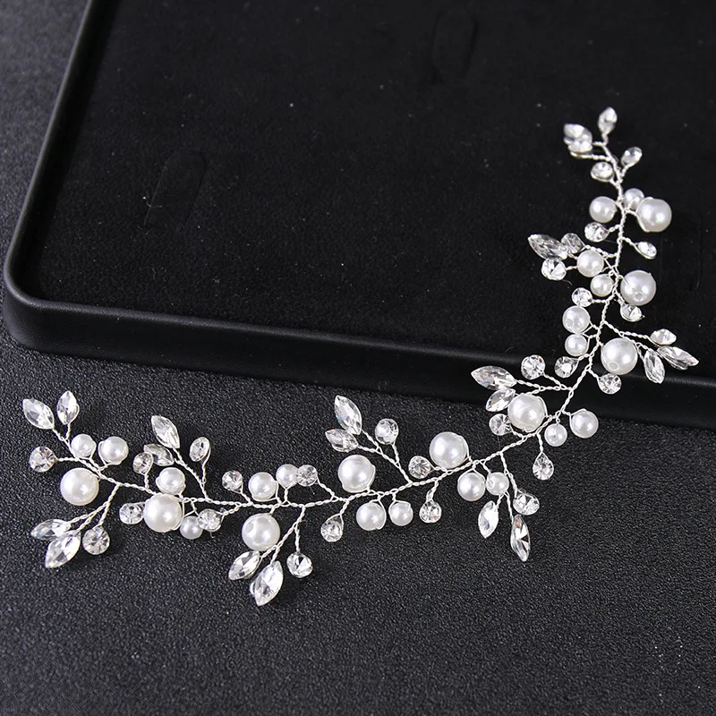 Bridal Hair Accessories wedding crystal hair vines flower leaf headpieces handmade pearls crystal headbands prom bridal