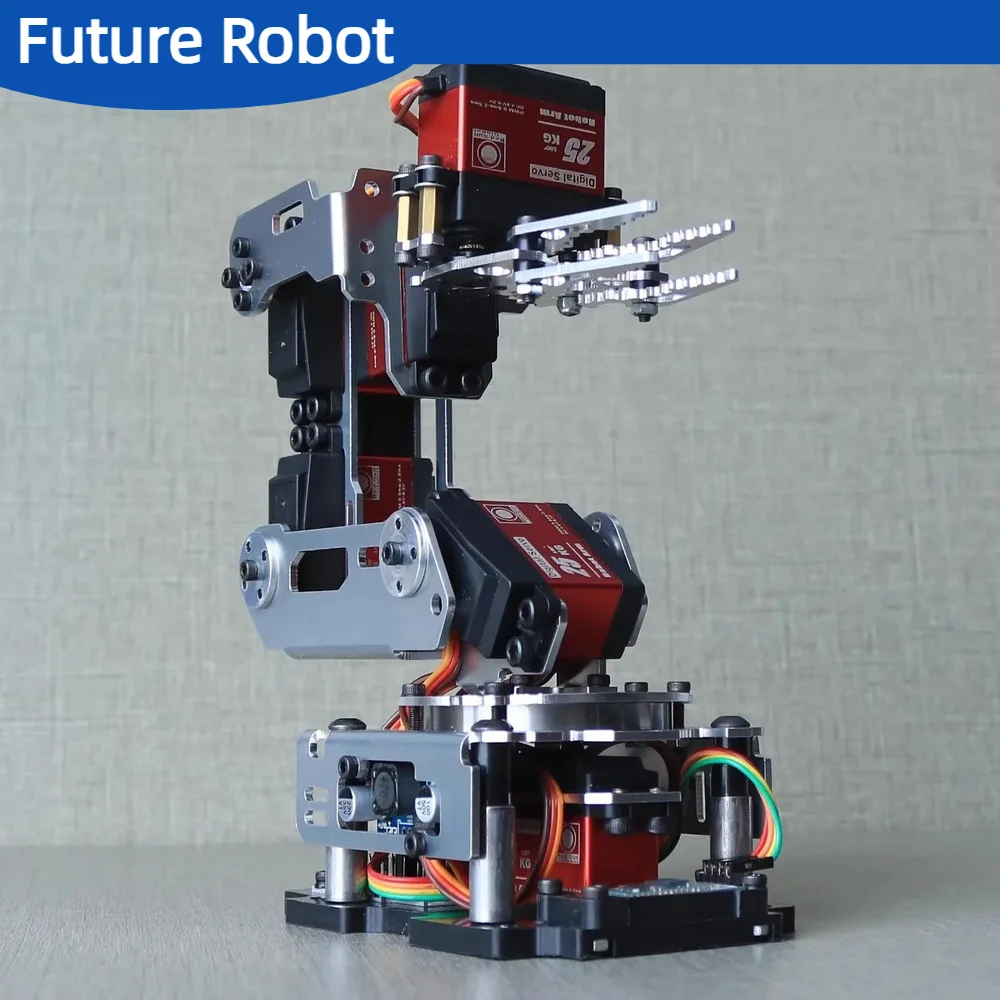 Châssis métal robuste du robot tank RC avec servo 25kg et modules électroniques pour programmation DIY