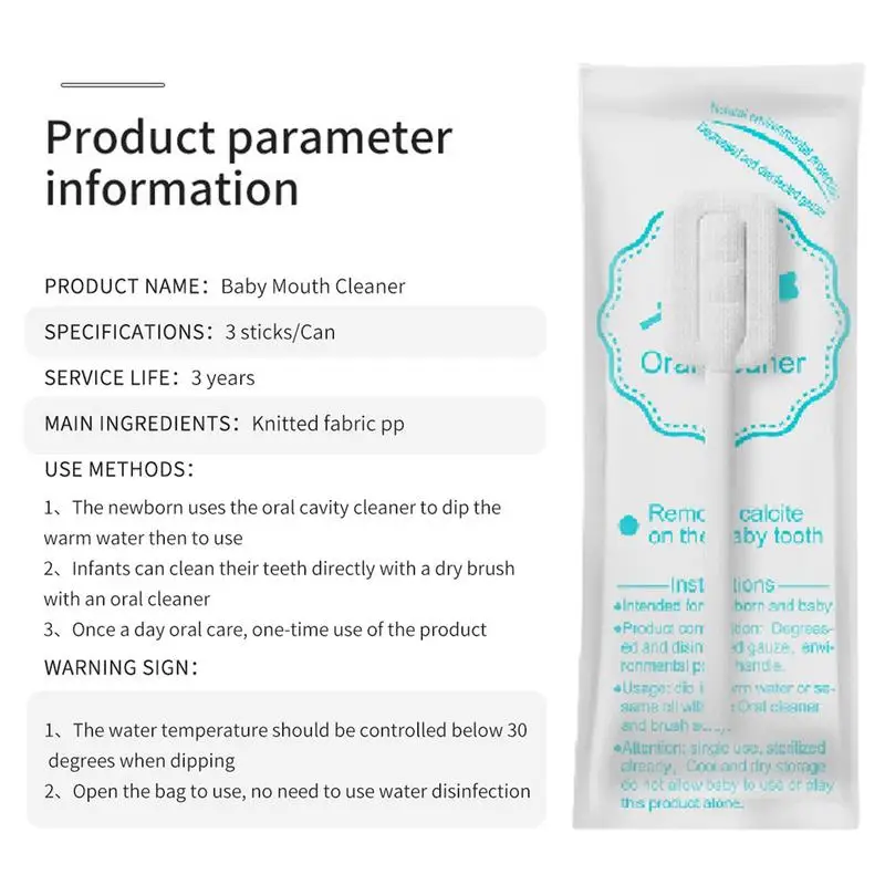 Baby Gauze Tongue Cleaner 30pcs One-Time Baby Toothbrush Portable Oral Tongue Gauze Gum Cleaner Flexible Toothbrush baby toothbrush baby teeth cleaning tool