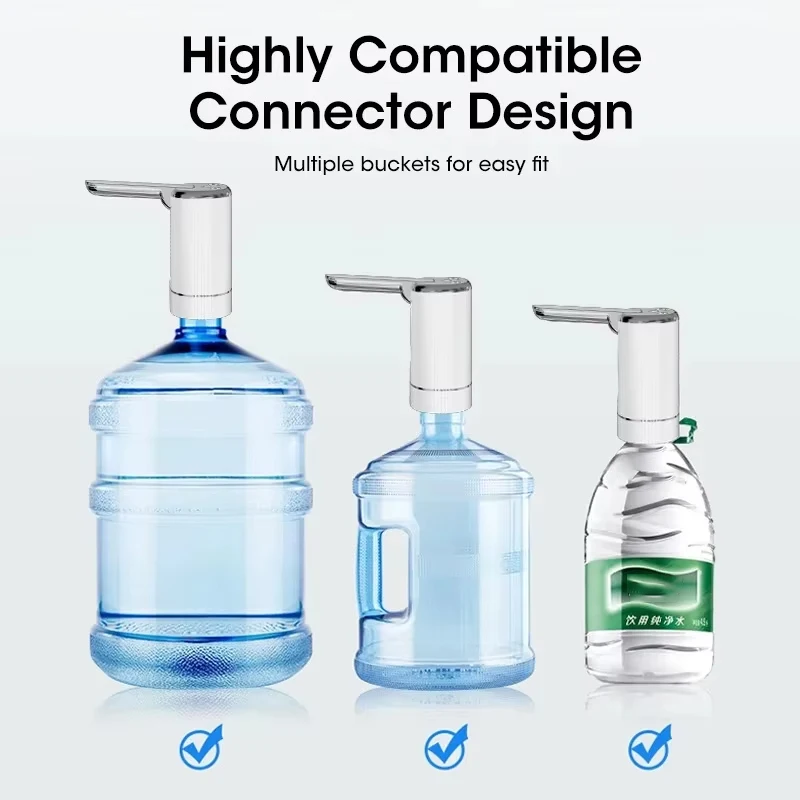 ปั๊มน้ำไฟฟ้า ปี 2025 อุปกรณ์ดูดน้ำแบบถัง อุปกรณ์ดูดน้ำ อุปกรณ์จ่ายน้ำในครัวเรือน สำนักงาน ใช้พอร์ต USB ใช้งานกลางแจ้ง สะดวก 1