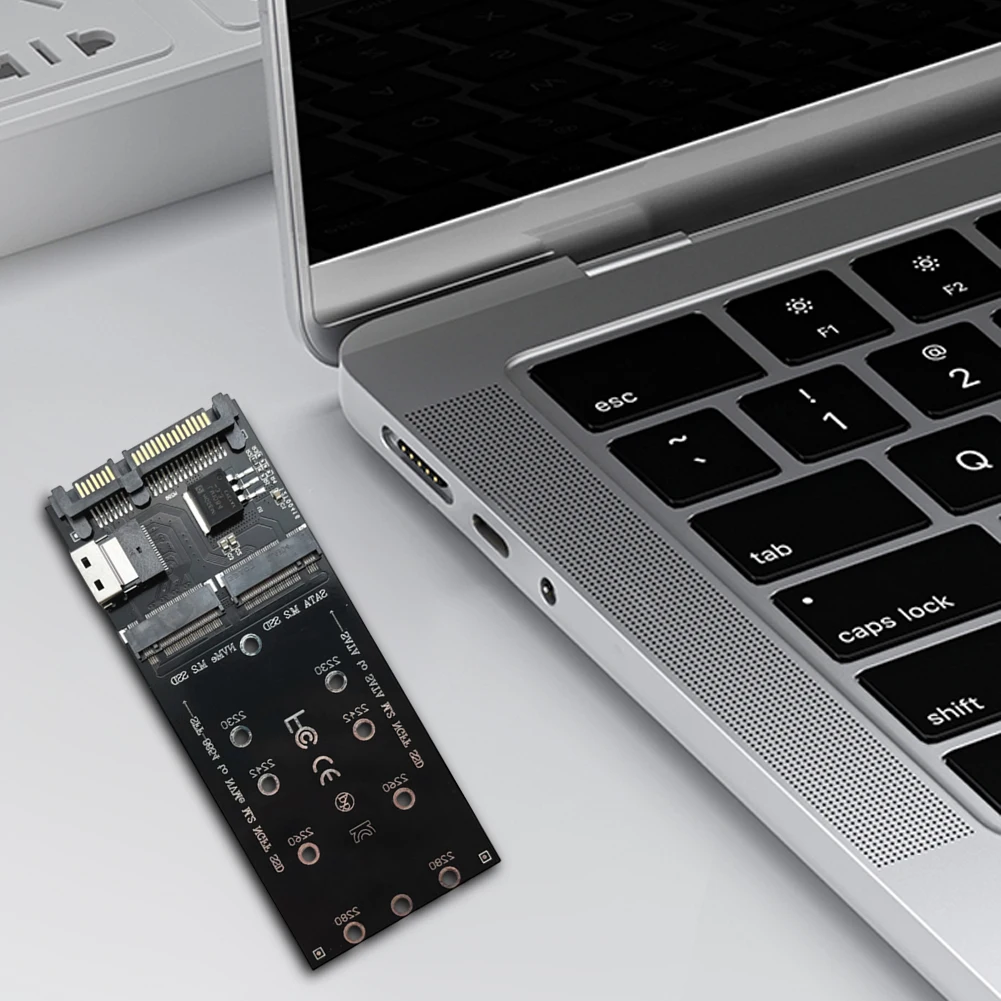 M.2 to SATA 어댑터 SFF-8654, M2 NVME SSD 22 핀, SATA to M2 확장 카드, 2 in 1 콤보 어댑터, 메인보드에 적합