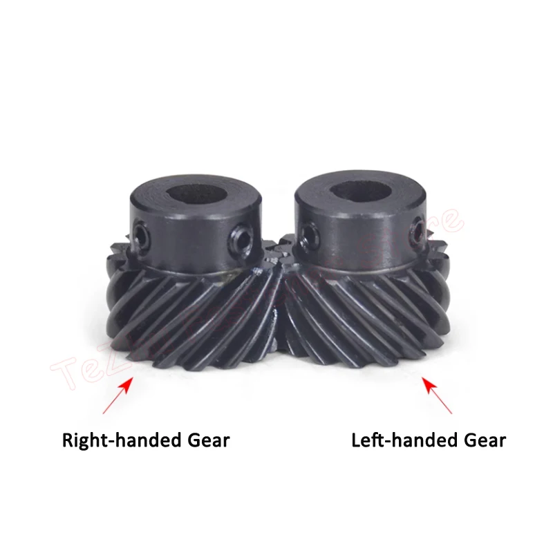45 Degree Helical Gear 12 13 14 15 16 18 20 Teeth 45# Steel Gear D Hole 5x4.5/6x5.5/8x7/8x7.5/10x9mm Left/Right Spiral 1pc 1M